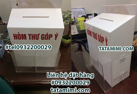 Thùng mica treo tường là hòm thư để bỏ ý kiến