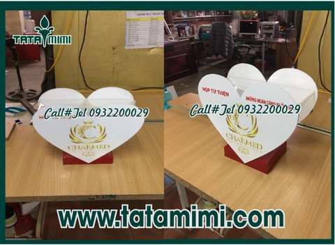 Hộp mica hình trái tim nhiều mẫu khác  nhau
