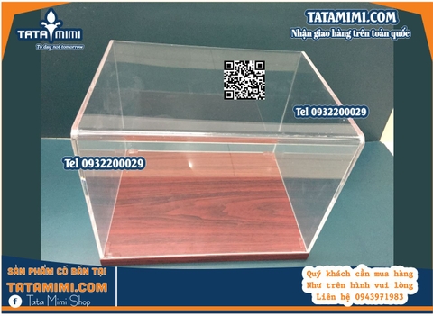 Hộp chụp mica đế gỗ làm bằng gỗ gì?