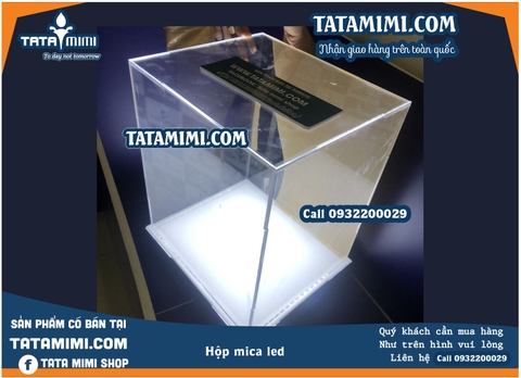 Hộp chụp mica đế có led