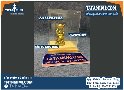 Hộp chụp sản phẩm mặt mica đế gỗ mấy mm