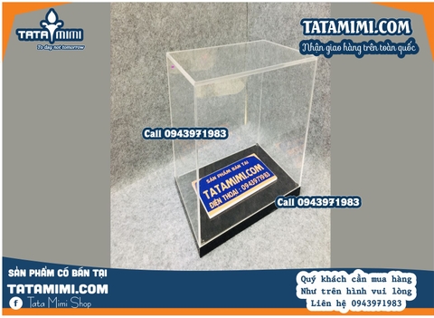 Hộp chụp mặt bằng mica 5mm trở lên đế bằng gỗ