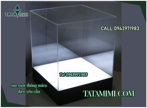 Hộp chụp mica có nắp chắc chắn