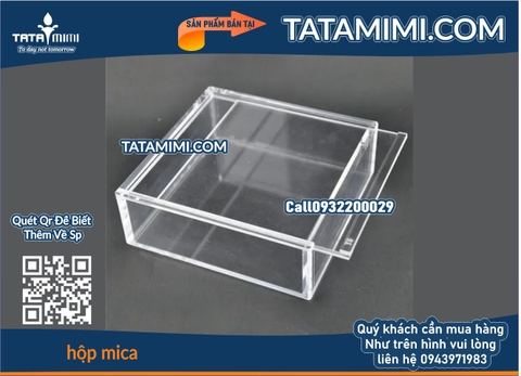 Hộp mica có nắp rời