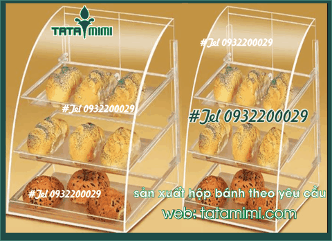 Hộp để bánh ngọt bằng mica trong suốt giá rẻ