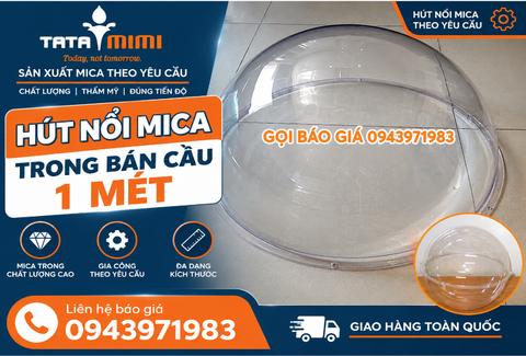 Quả Cầu Mica Hút Nổi 1 Mét Trong Suốt Chuẩn Kỹ Thuật