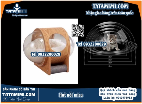 Hút nổi mica lồng cầu ghép từ nửa quả