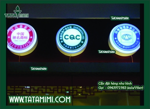 Biển công ty hút nổi có led cộng chân sắt
