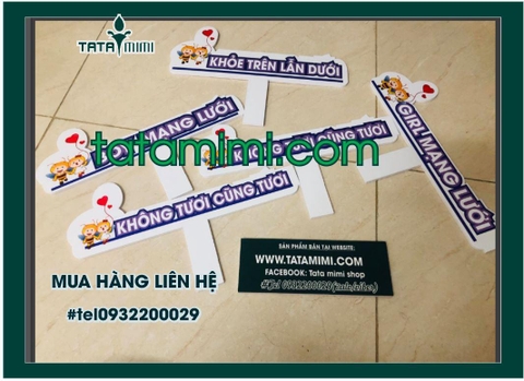 Hashtag cầm tay được làm bằng chất liệu gì?