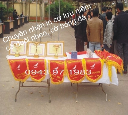 Nhận in cờ lưu niệm cho các giải bóng đá