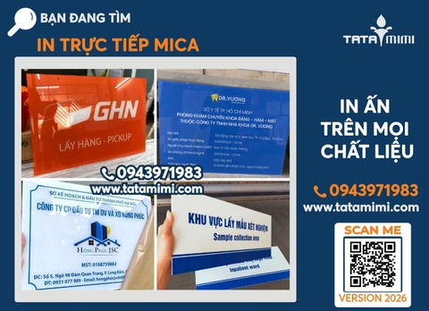 In ấn trên mica theo yêu cầu, in UV mica đẹp tại Hà Nội TP HCM