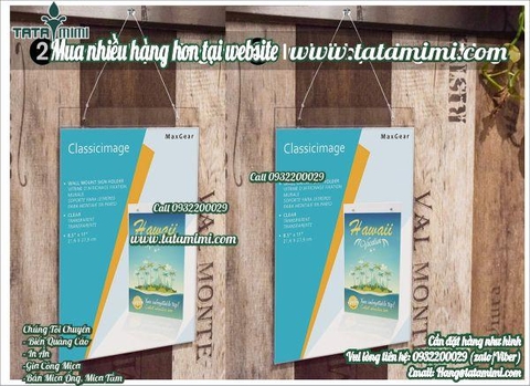 Kệ mica khổ A4 treo tường