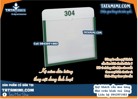 Kệ thông báo được in theo logo công ty