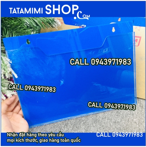 Checklist treo tường A4 ngang màu xanh coban