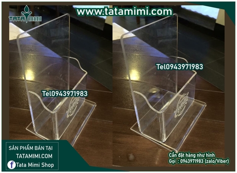Kệ tờ rơi 1 ngăn để bàn từ mica