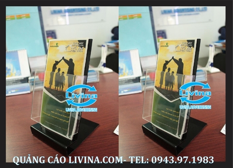 Kệ mica để bàn quầy lễ tân đủ mẫu mã