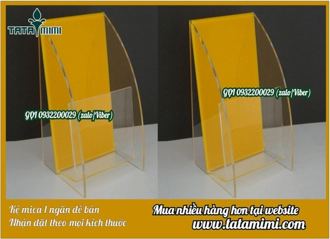 Kệ tờ rơi sử dụng chất liệu mica trong