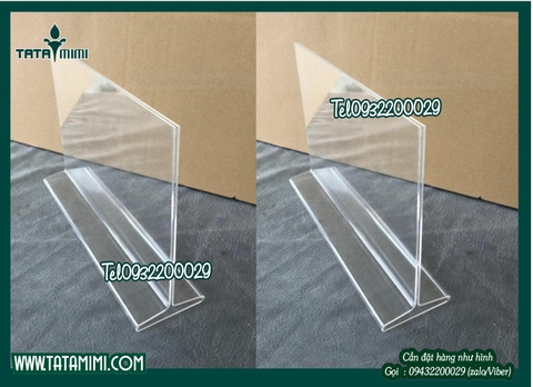 Biển chữ T bằng mica kích thước A3