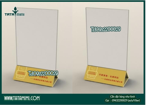 Kệ menu để bàn có thể tháo rời đế