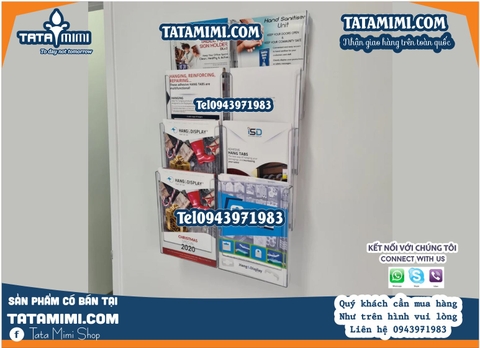 Kệ Mica Treo Tường A4 Nhiều Ngăn - Giải Pháp Lưu Trữ Thông Minh Cho Không Gian Hiện Đại