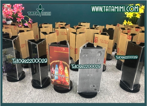 Kệ mica xoay để catalogue, brochure-để tờ rơi ngân hàng
