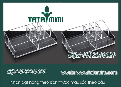 Kệ trưng bày mỹ phẩm được thiết kế khá bắt mắt