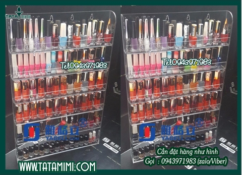 Kệ để sơn nước treo tường vật liệu mica