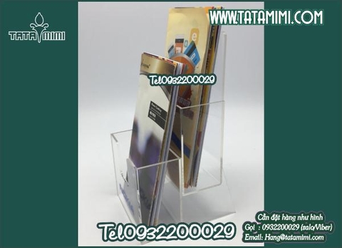 Kệ mica để tờ rơi 2 ngăn trở lên