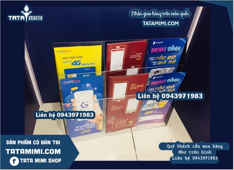 Hộp tờ rơi để bàn chia ngăn