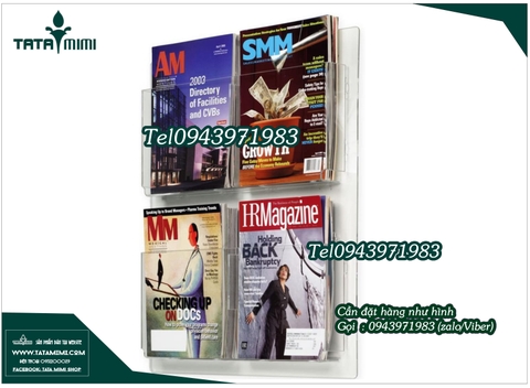 Kệ mica treo tường làm theo tầng yêu cầu