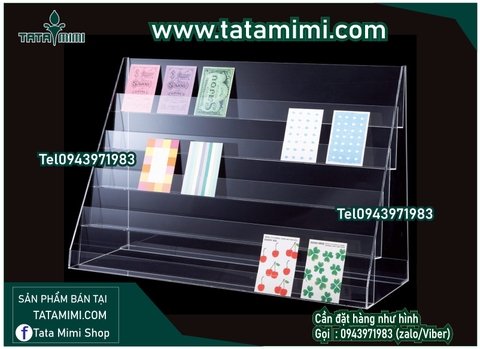 Kệ sản phẩm để quầy làm từ mica