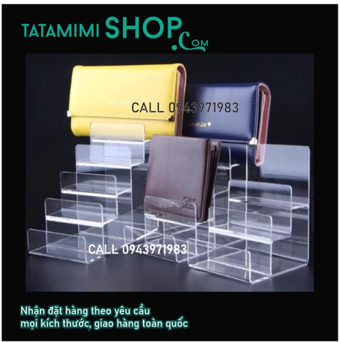 Kệ mica trưng bày sản phẩm trong cửa hàng