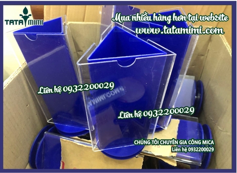 Kệ mica 3 mặt có đế xoay