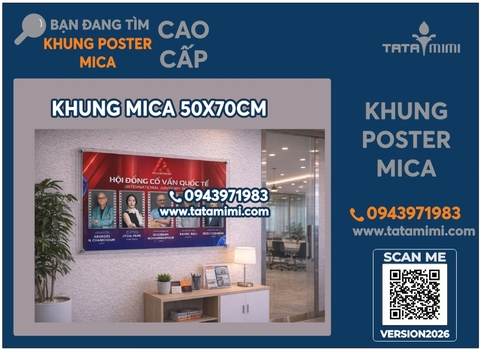Khung mica kính trong 50x70 cm lắp khu vực Nguyễn Thị Thập Quận 7 lấy nhanh