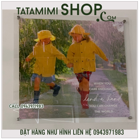 Khung tranh treo tường 2 tấm mica