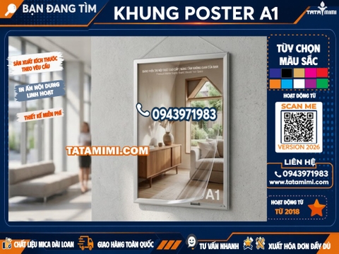 Khung Poster Nhôm Hợp Kim Khổ A1
