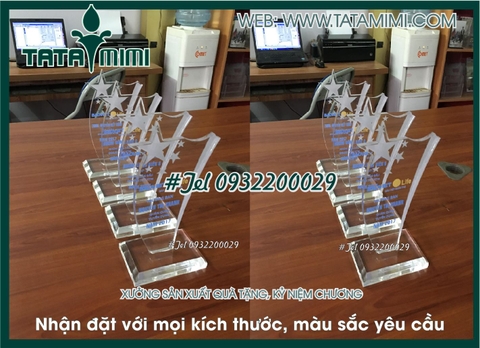 Kỷ niệm chương làm bằng chất liệu mica trong suốt