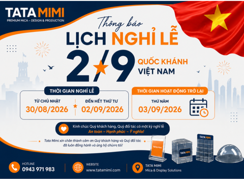 Lịch nghỉ lễ Quốc khánh 2/9/2026