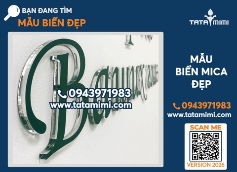 Mẫu chữ mica cắt 2 lớp đẹp