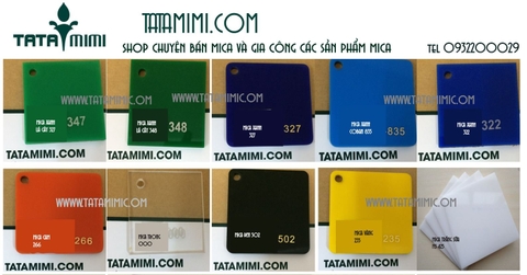 Bảng màu mica có sẵn