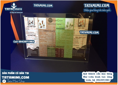 Bảng menu led làm từ mica mấy mm