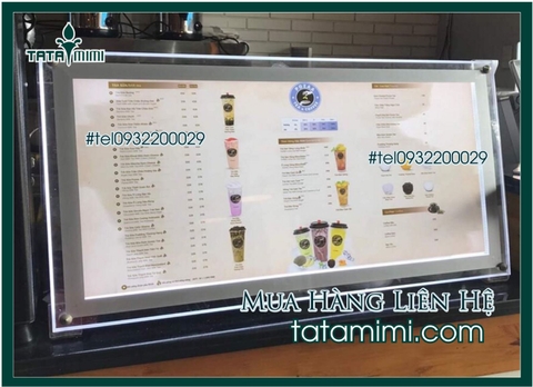 Hộp menu coffee, trà sữa đèn led