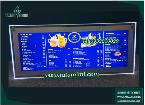 Bảng menu led từ mica