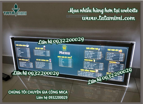 Biển led- biển menu led cho quán cà phê ngày cuối năm