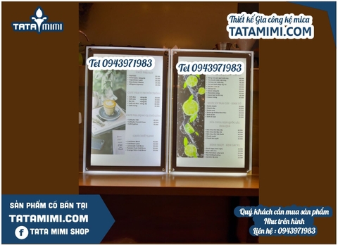 Biển menu led treo tường