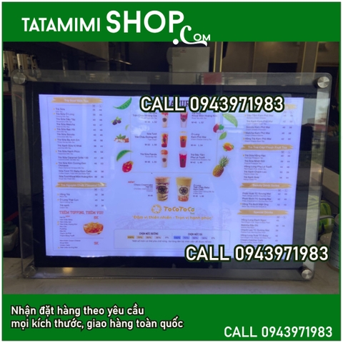 Bảng menu phát sáng làm từ chất liệu gì ?