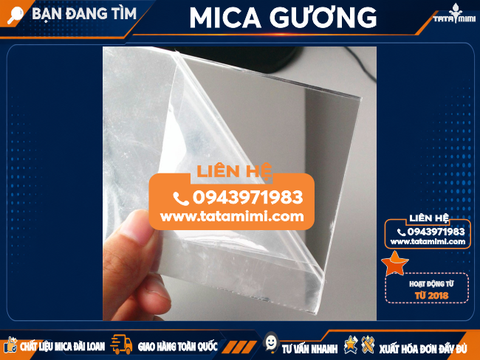 Mica gương tráng gương – cắt mica tráng gương theo kích thước yêu cầu