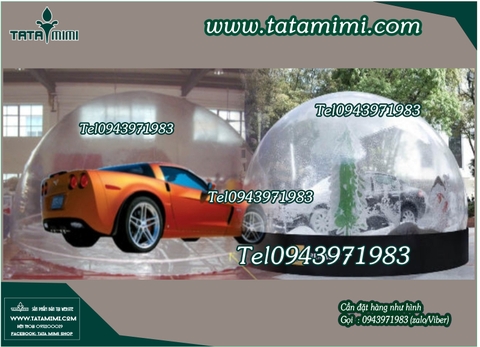 Hút nổi mica nửa qủa cầu ghép lại thành 1 quả 
