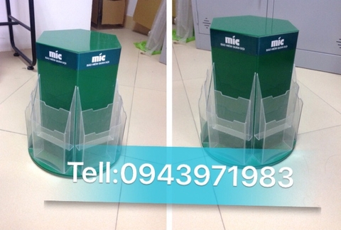 Kệ xoay mica tam giác,tứ giác,lục giác….