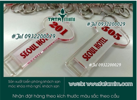 Móc khóa bằng chất liệu mica bóng đẹp